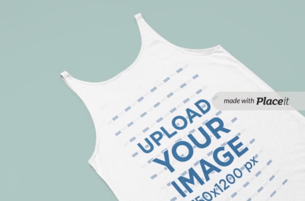 back view mockup of a bella canvas tank