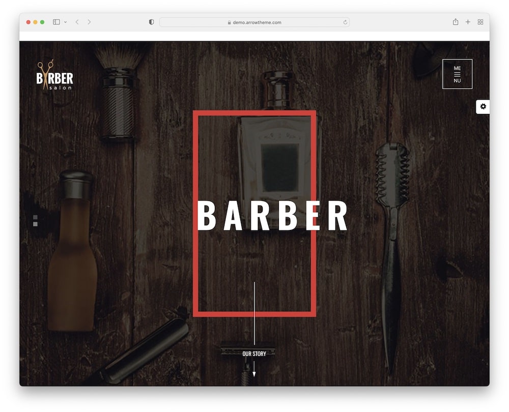 barber tattoo wordpress theme