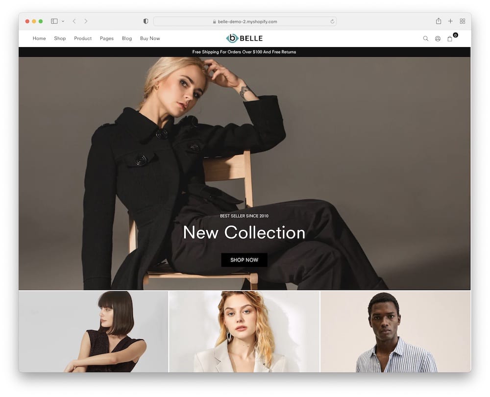 belle shopify fashion store theme