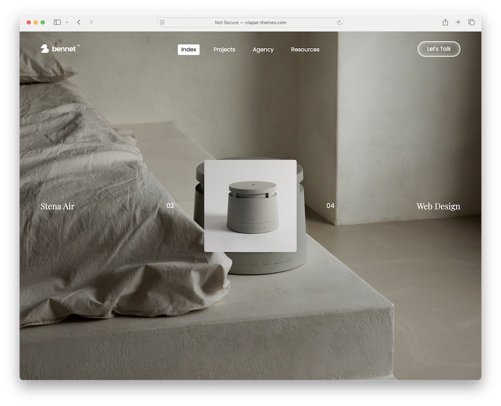 bennet wordpress theme ajax page transitions