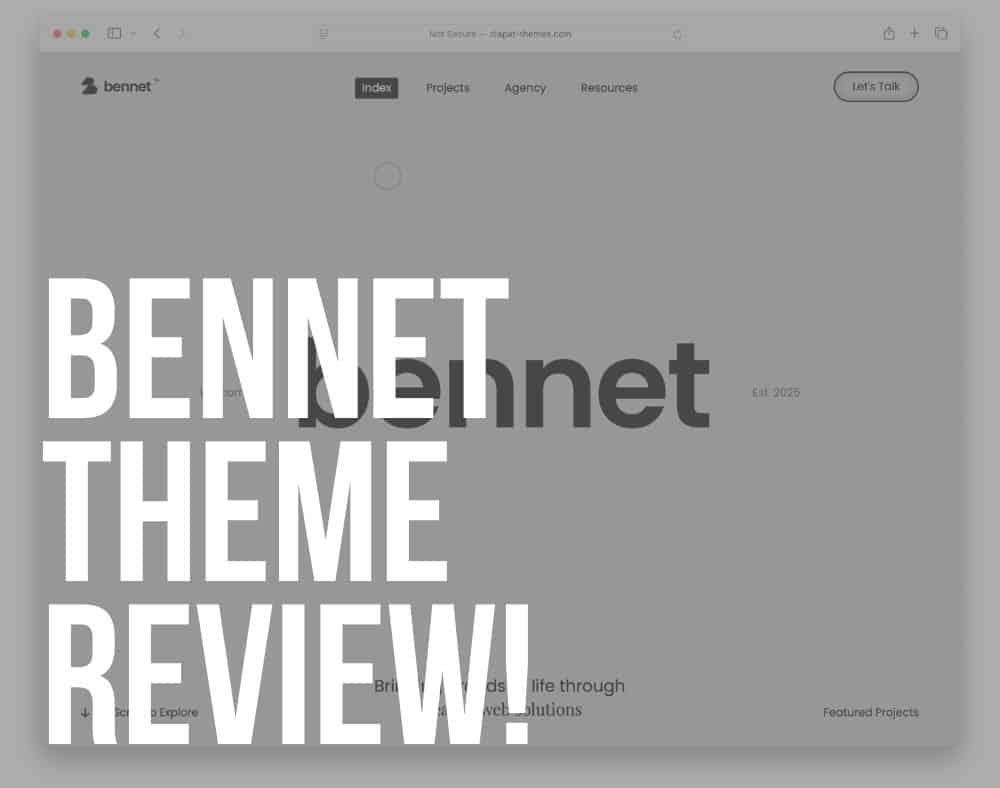 bennet wordpress theme review