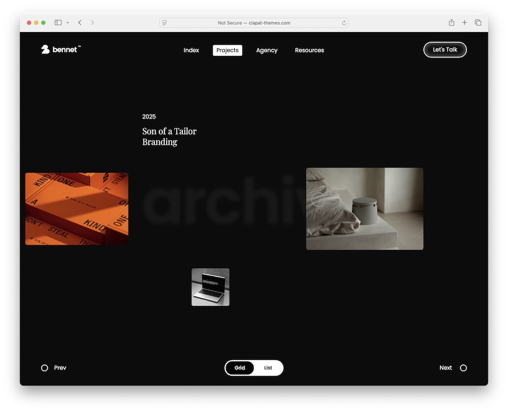 bennetwordpress theme test