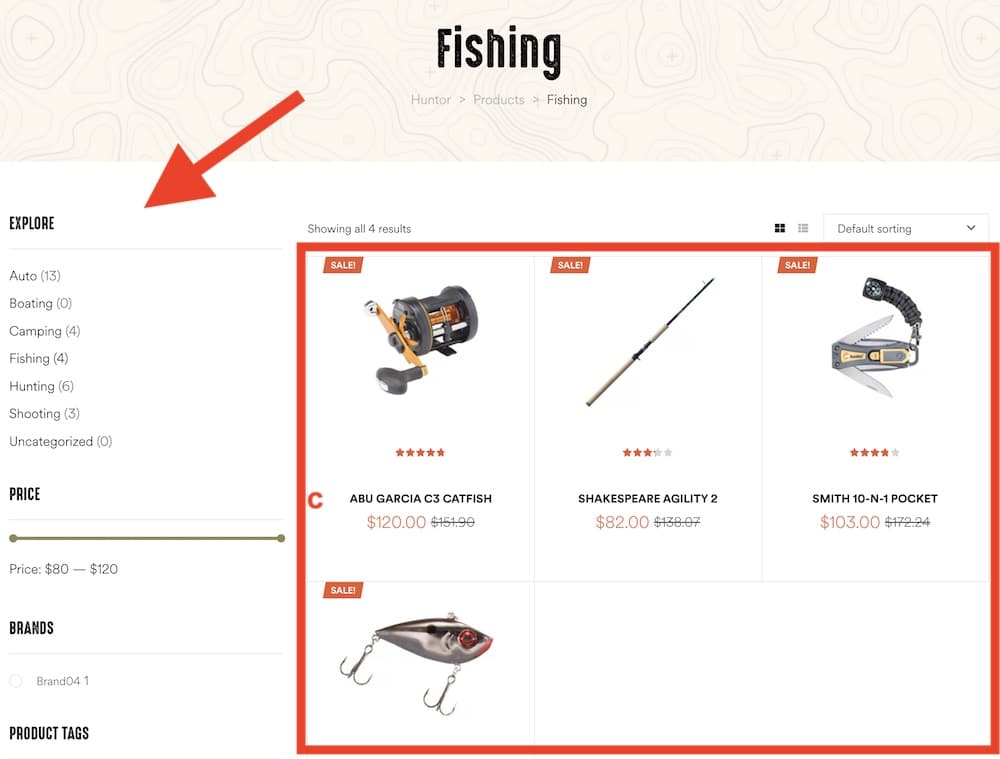 best features of an online fishing store