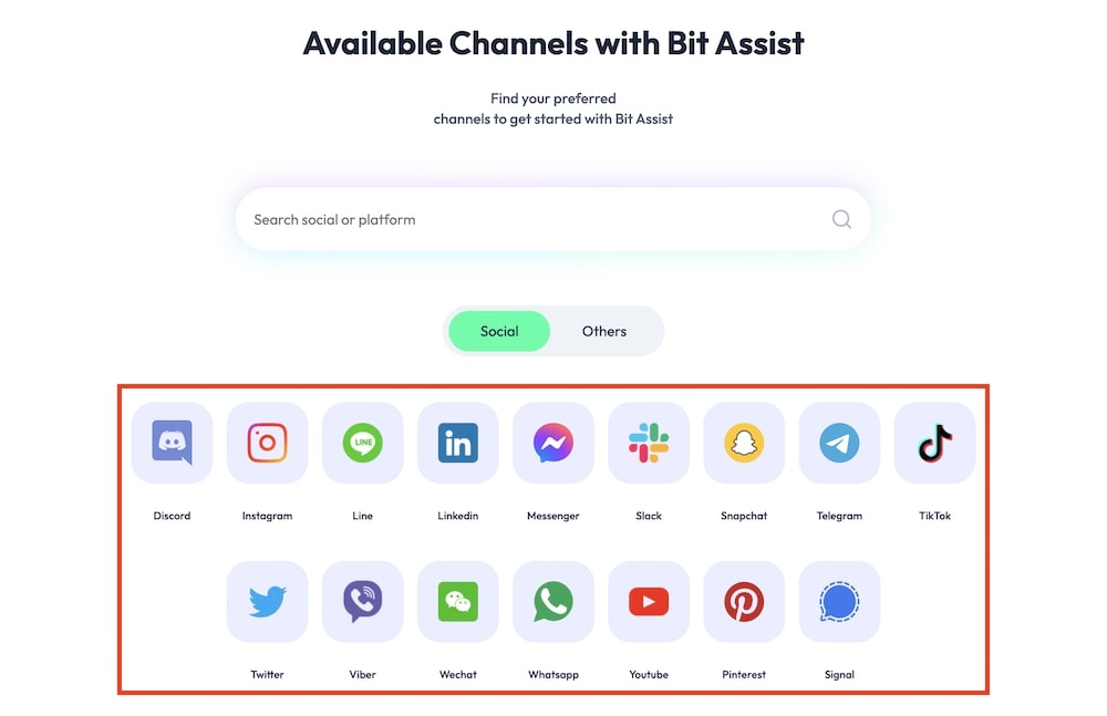 bit assist over 30 messaging channels