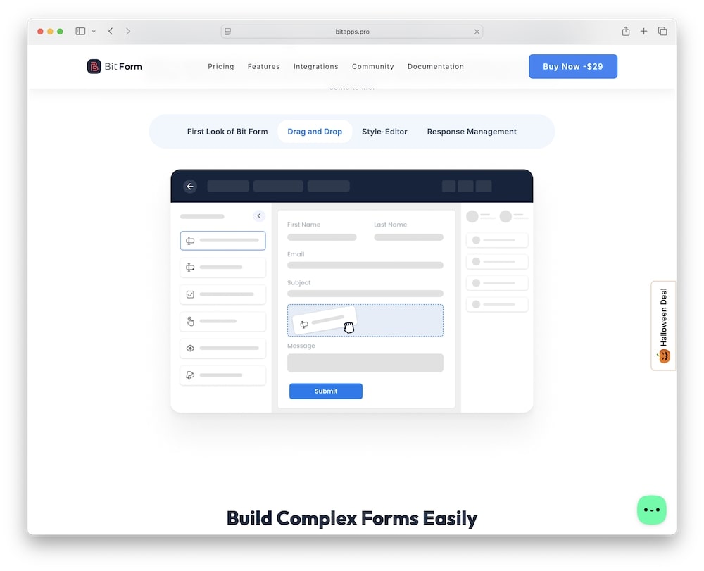 bit form plugin drag and drop form builder