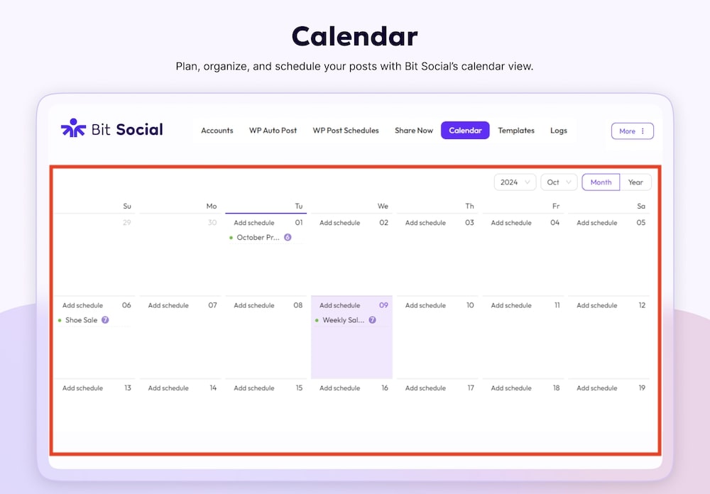 bit social plugin social media calendar