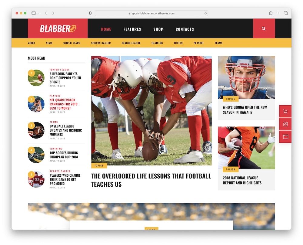 blabber fitness blog wordpress theme