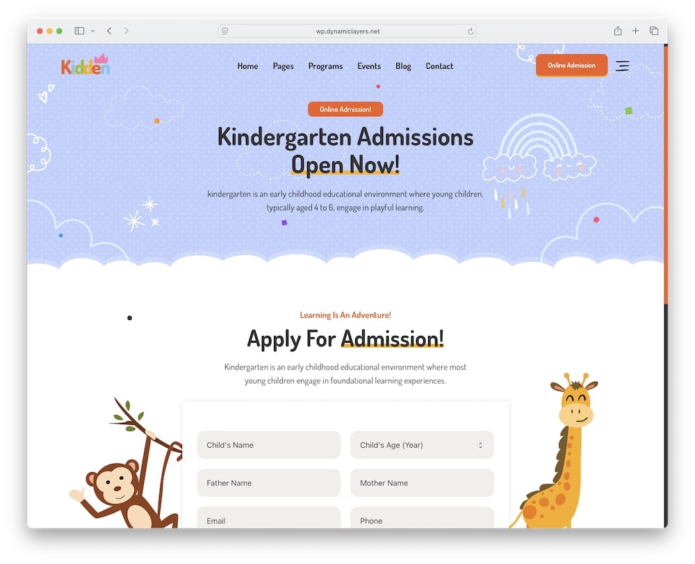 blippi wordpress theme test