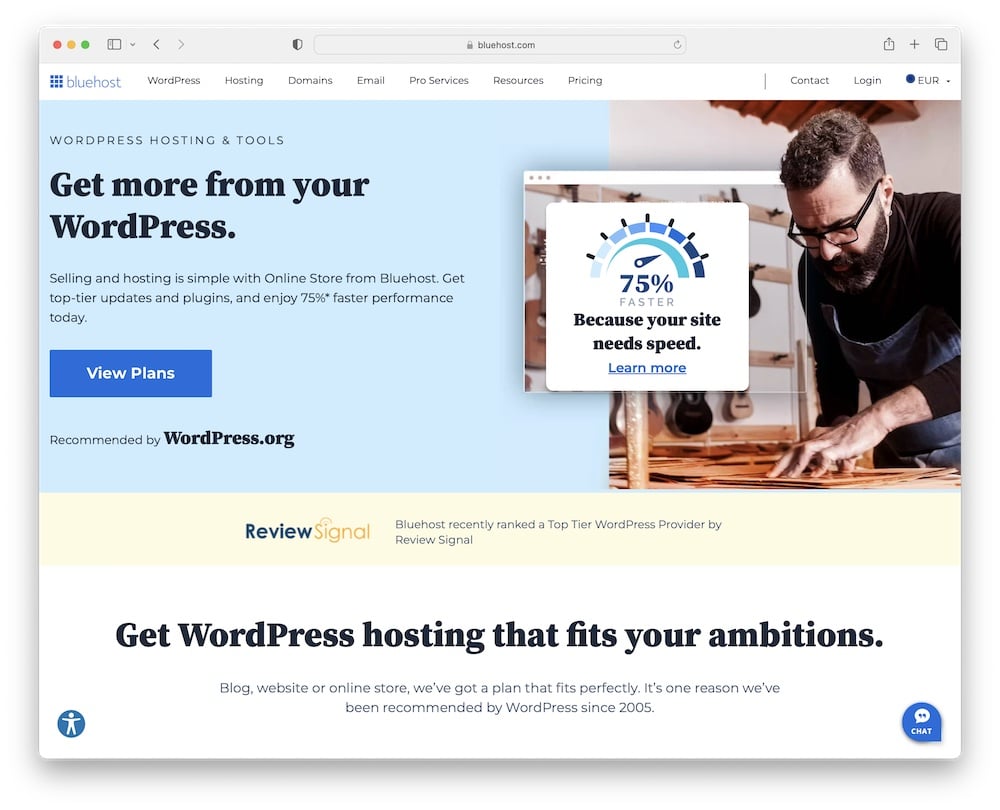 bluehost wordpress hosting