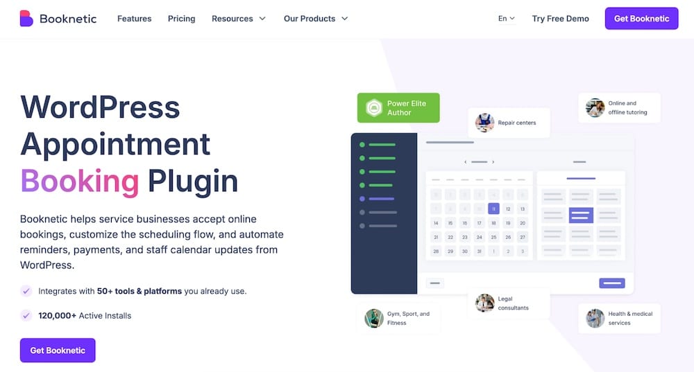 booknetic wordpress plugin