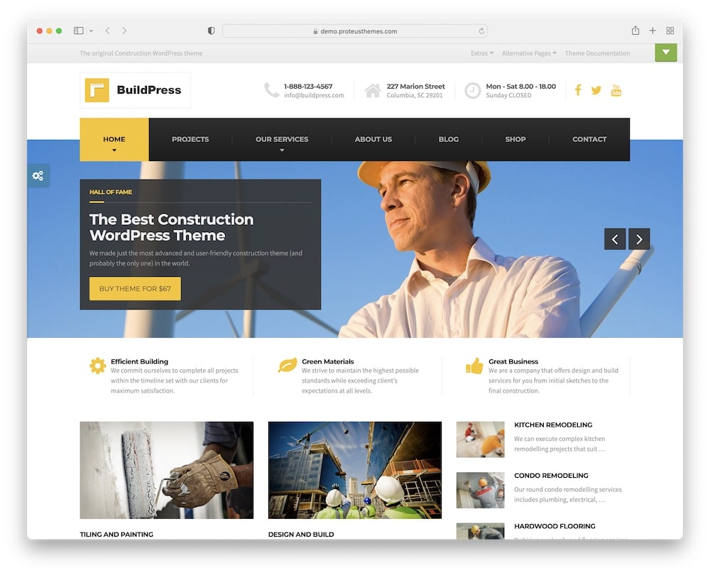 buildpress construction wordpress theme