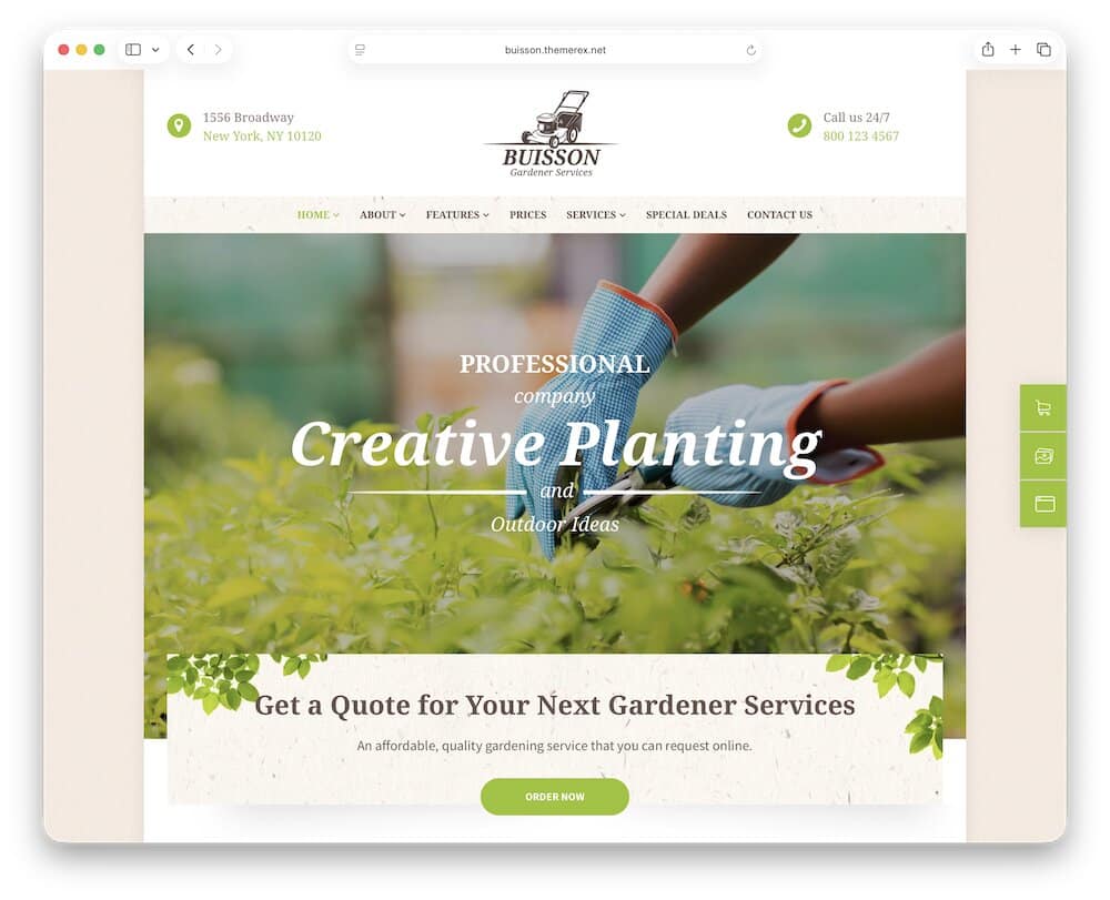 buisson wordpress tree service theme