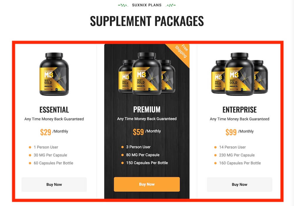 bundles and supplement stacks