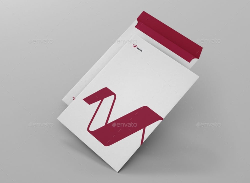 Premium PSD  A4 envelope mockup design