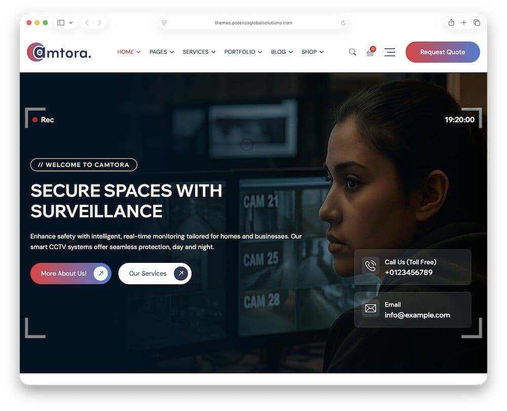 camtora cctv wordpress theme