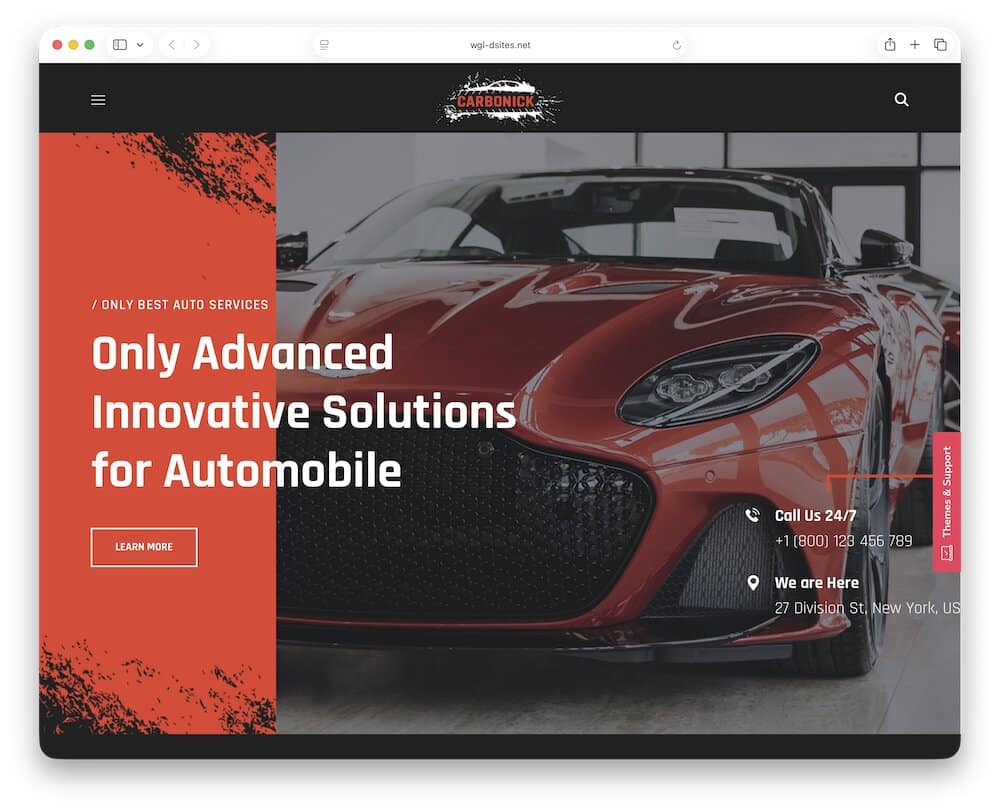 carbonick auto glass wordpress theme