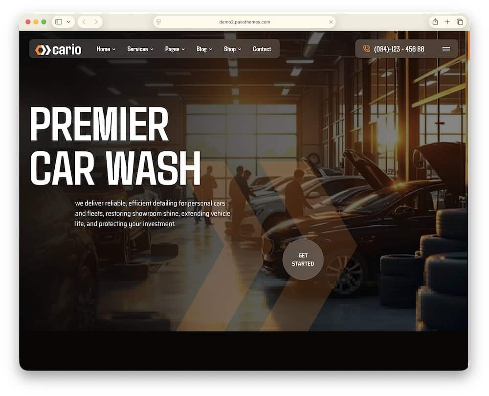 cario car detailing wordpress theme