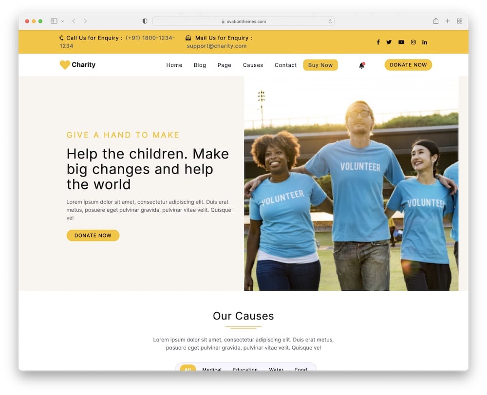 charity foundation free wp theme