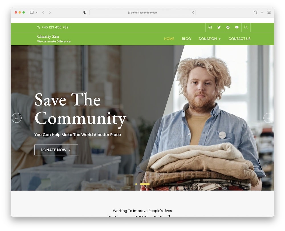 charity zen free wordpress theme