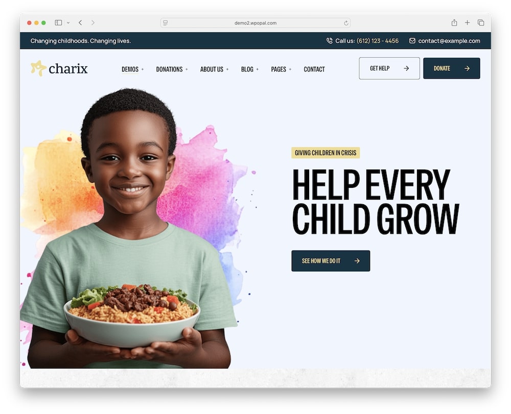 charix wordpress theme for charity and nonprofit websites