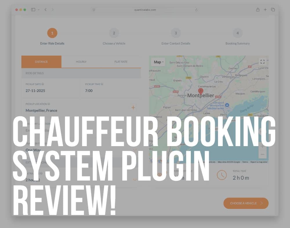 chauffeur booking system wordpress plugin review