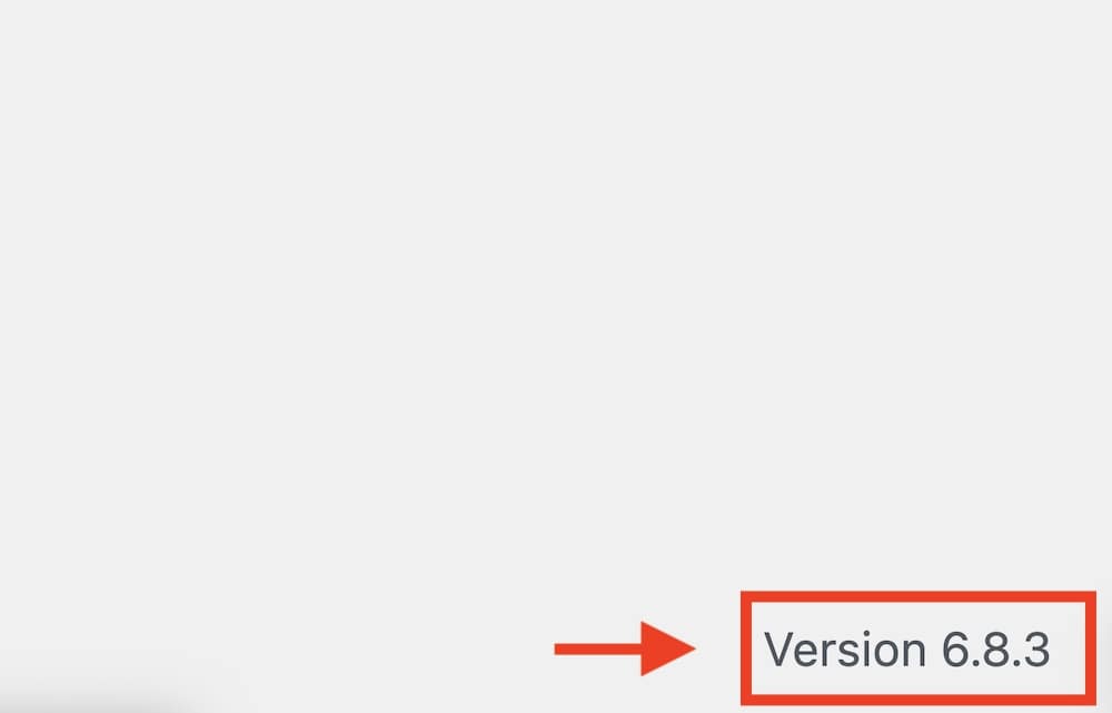 check wordpress version