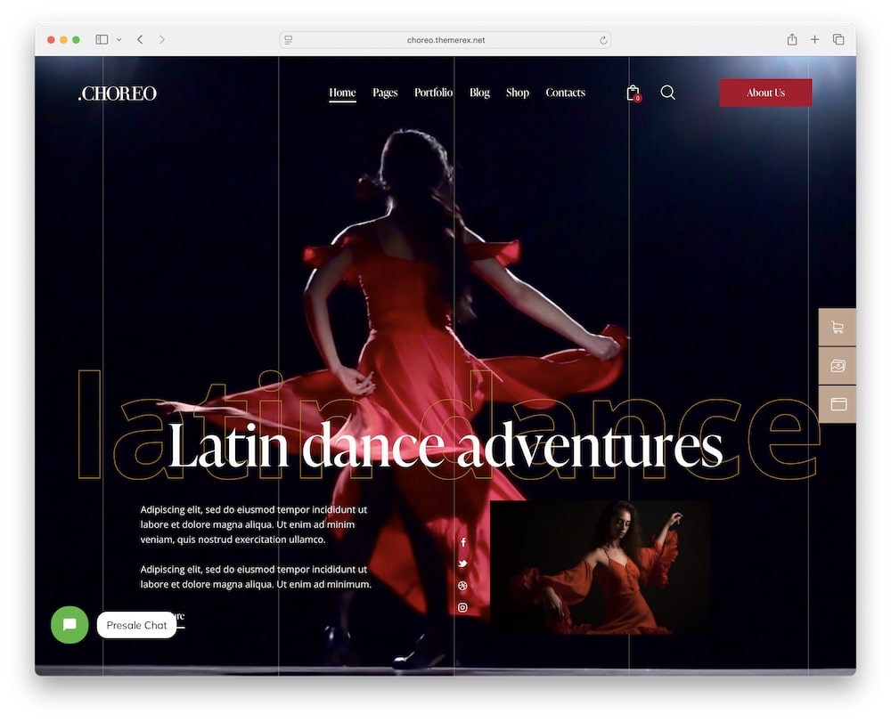 choreo wordpress theme elementor integration