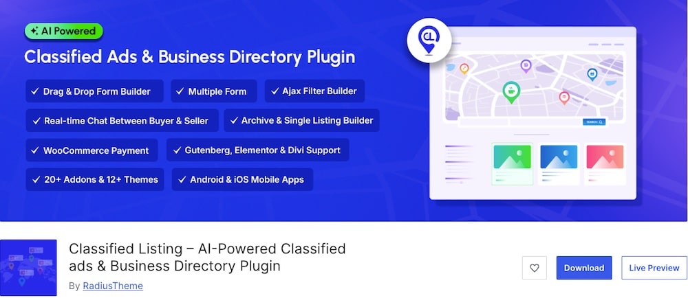 classified listing wordpress plugin