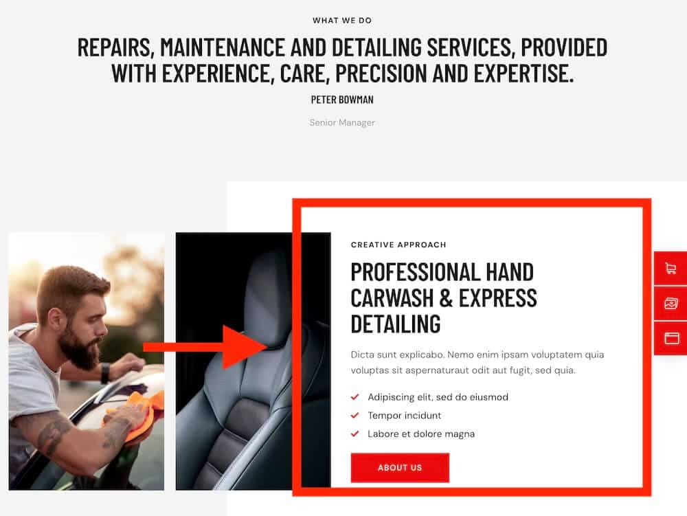 clear car detailing service pages