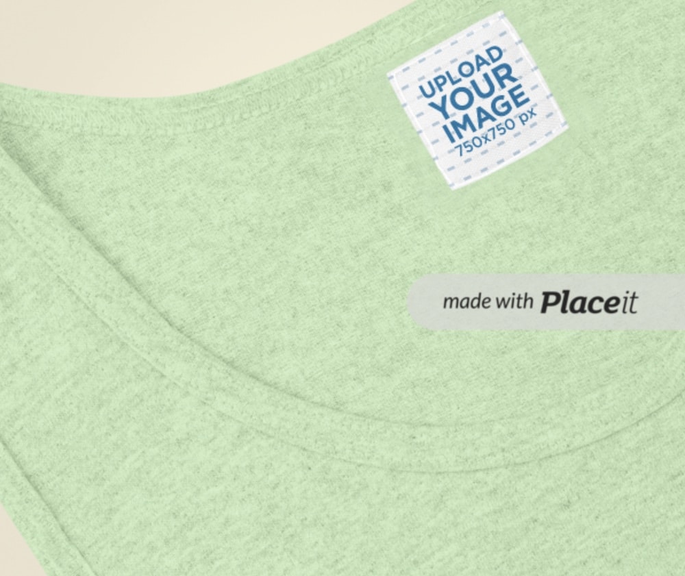 clothing label mockup of a tank top