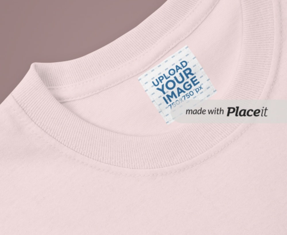 clothing label template of a crew neck tee