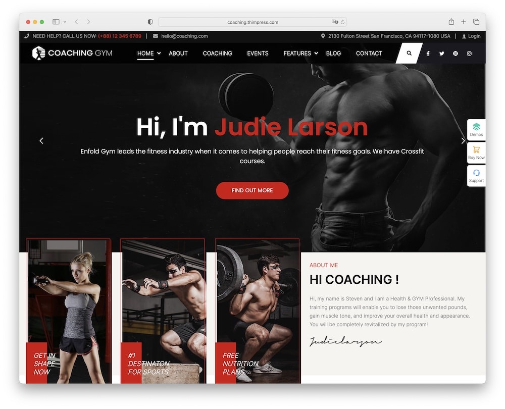 coaching trainer wordpress theme