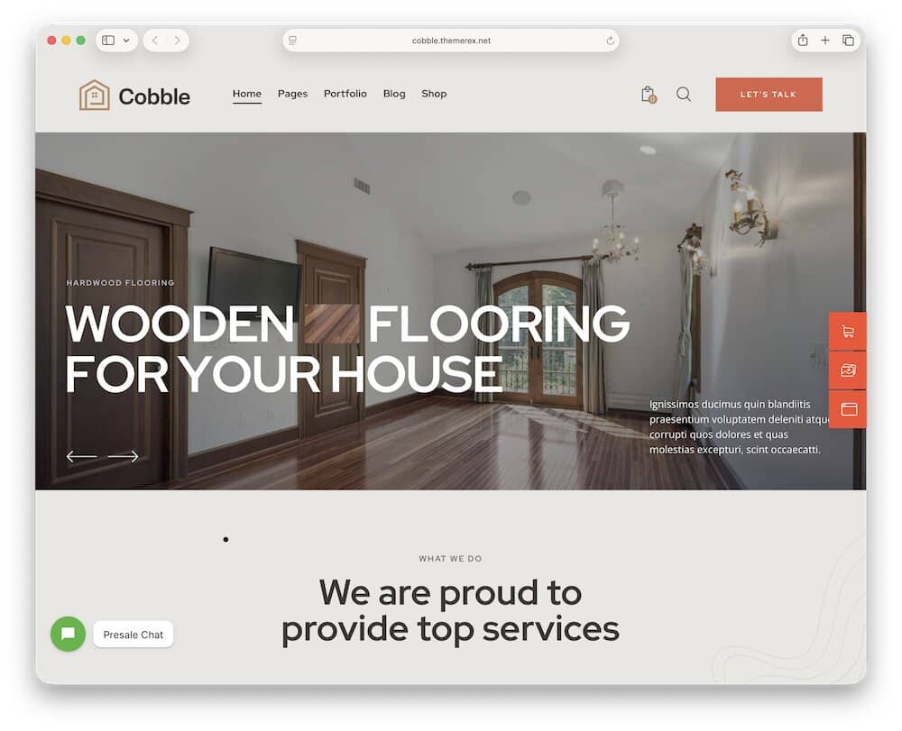 cobble flooring wordpress theme