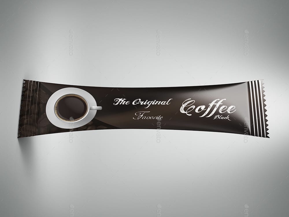 coffee sachet psd mockup