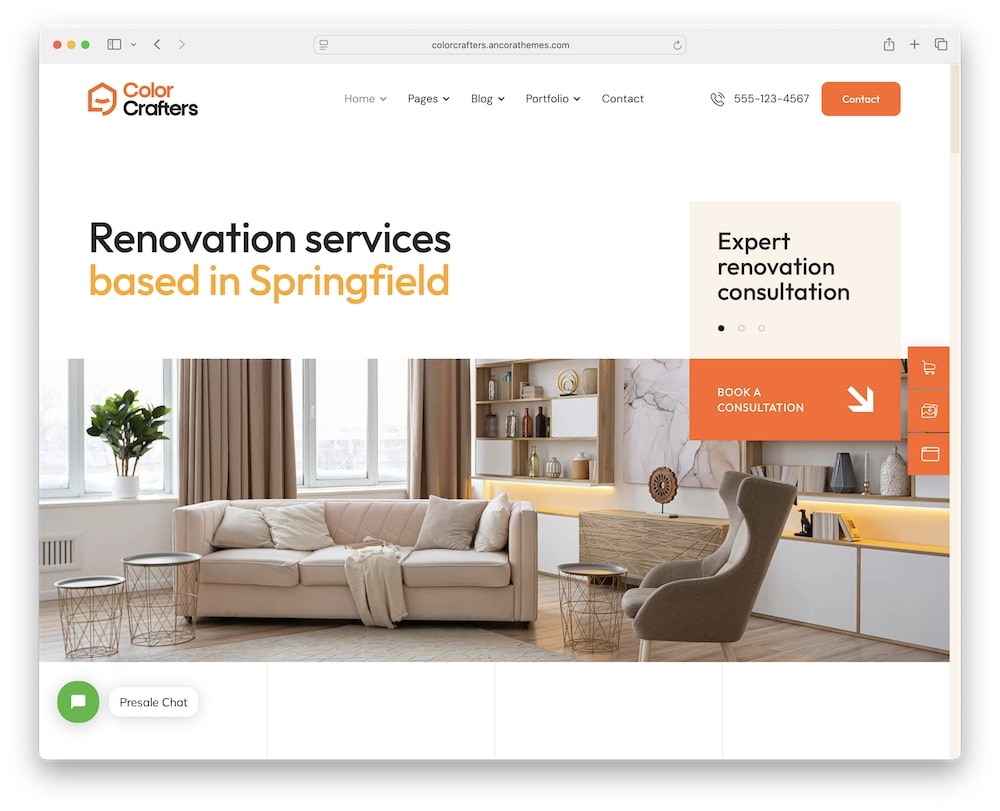 colorcrafters wordpress theme for painting building and renovation