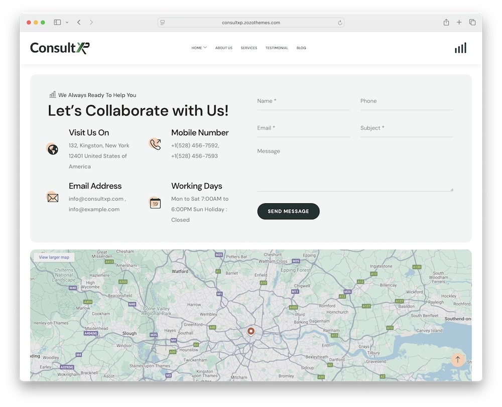 consultxp wordpress theme lead capture forms
