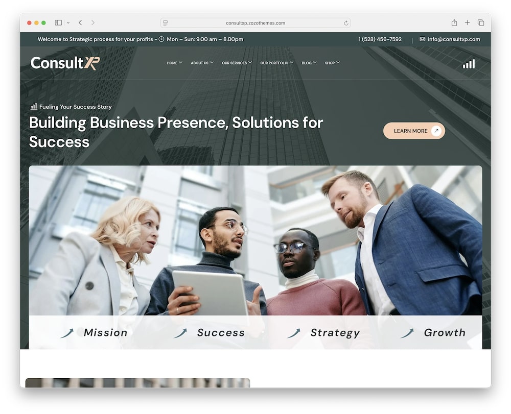 consultxp wordpress theme predefined demos
