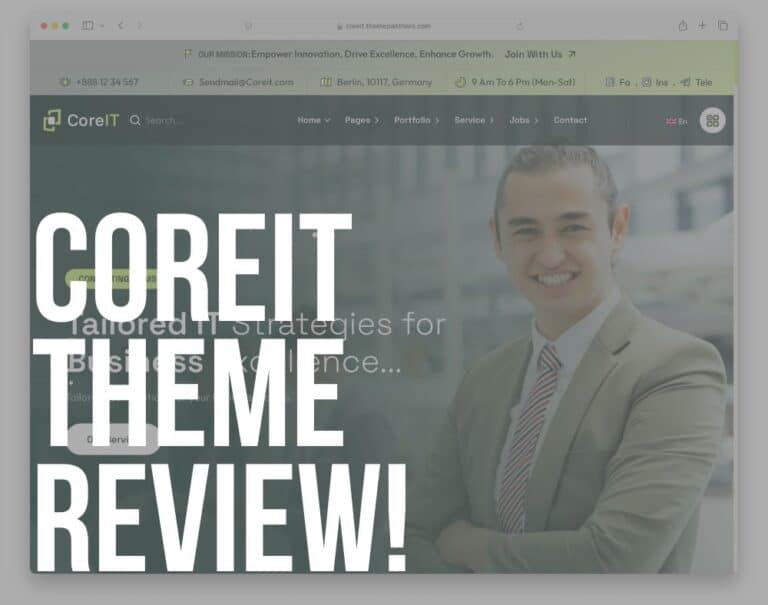 CoreIT Theme Review (2026): Multipurpose Business WP Tool