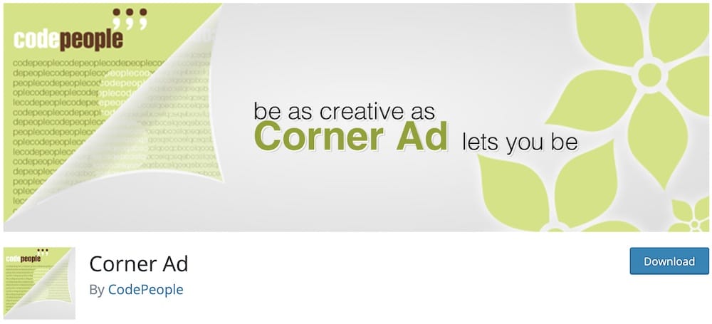 corner ad wordpress advertising plugin