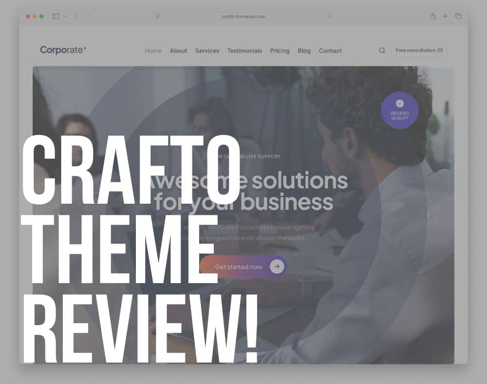 crafto wordpress theme review
