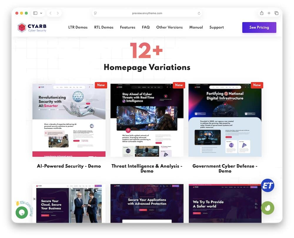 cyarb cyber security wordpress theme
