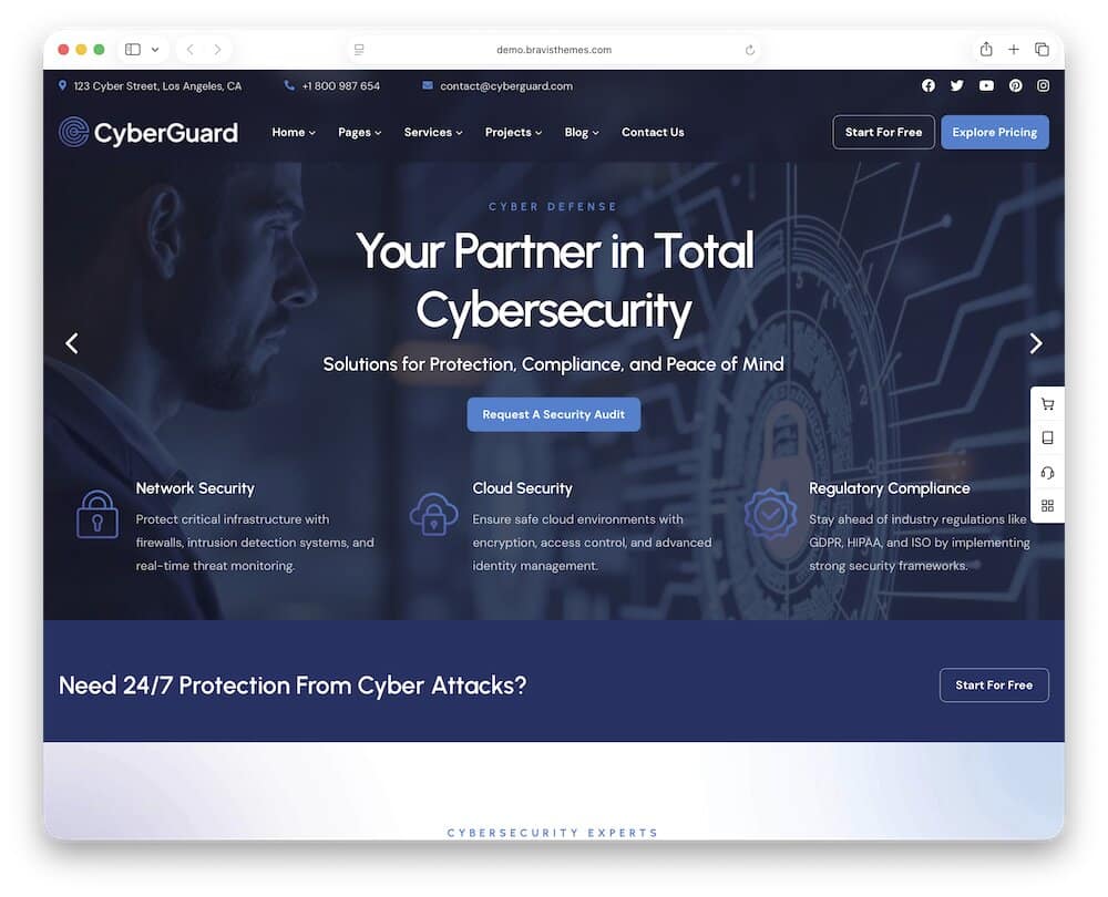 cyberguard cyber security wordpress theme