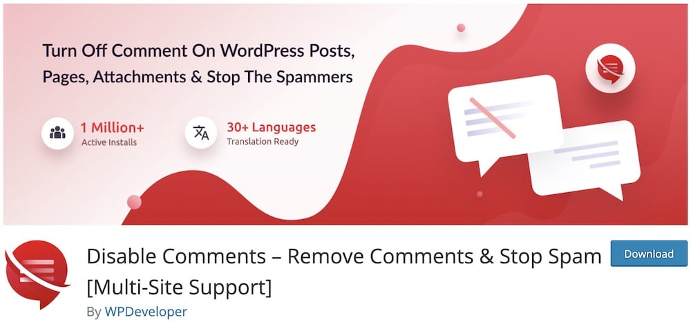 disable comments free wordpress plugin