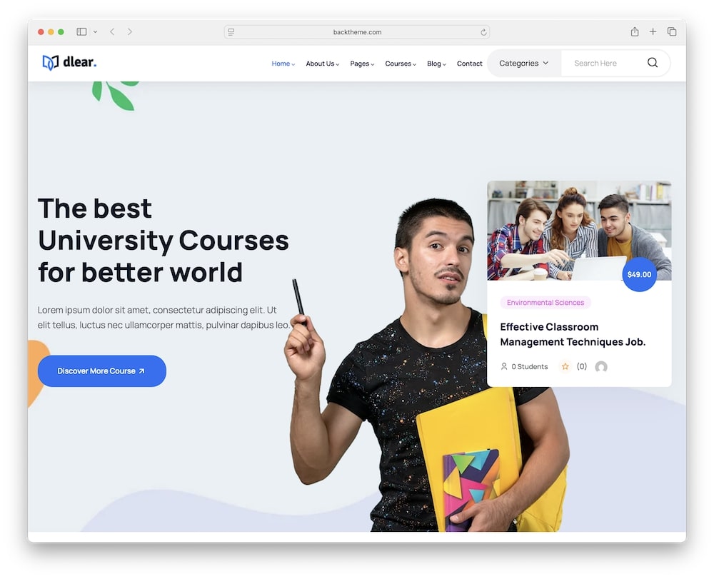 dlear wordpress theme test