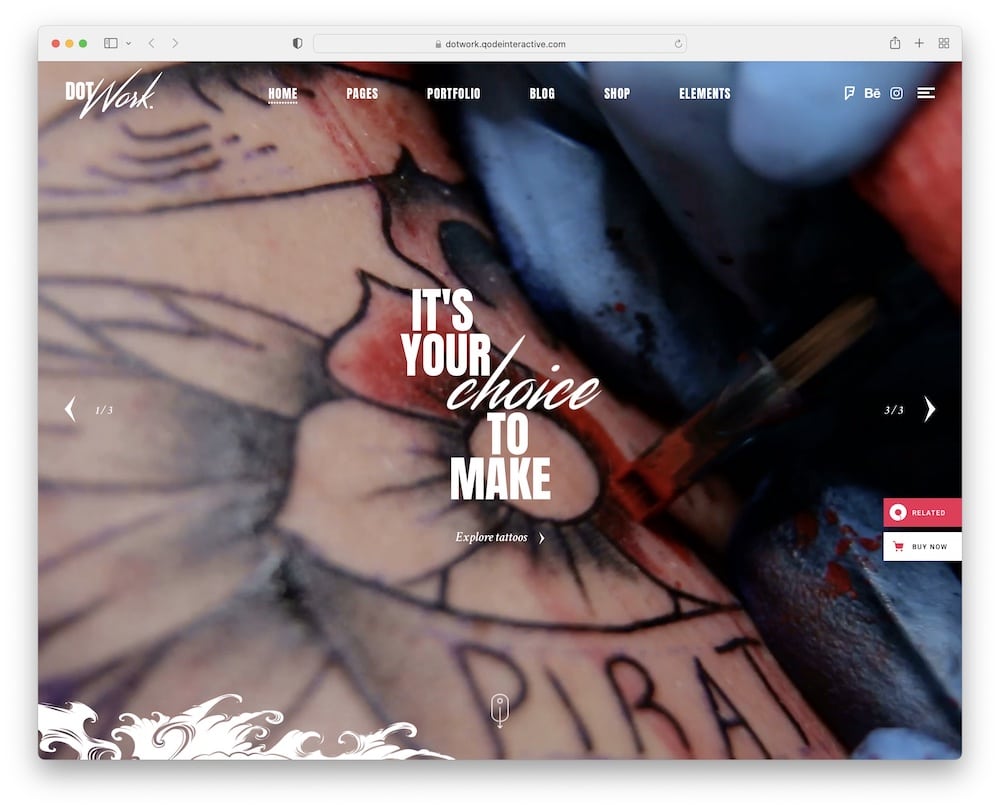 dotwork tattoo and piercing wordpress theme