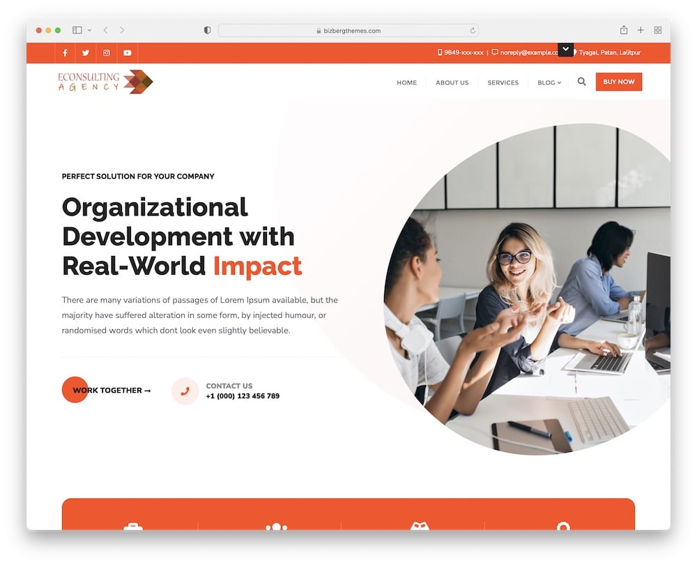 econsulting agency free wp theme