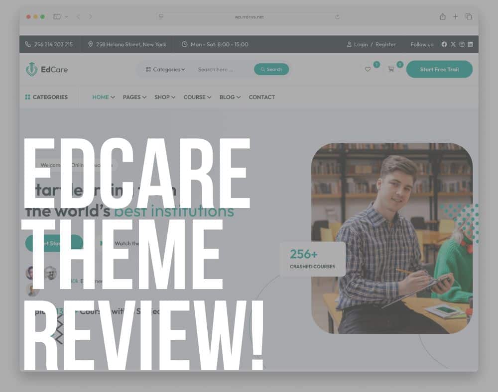 edcare wordpress theme review