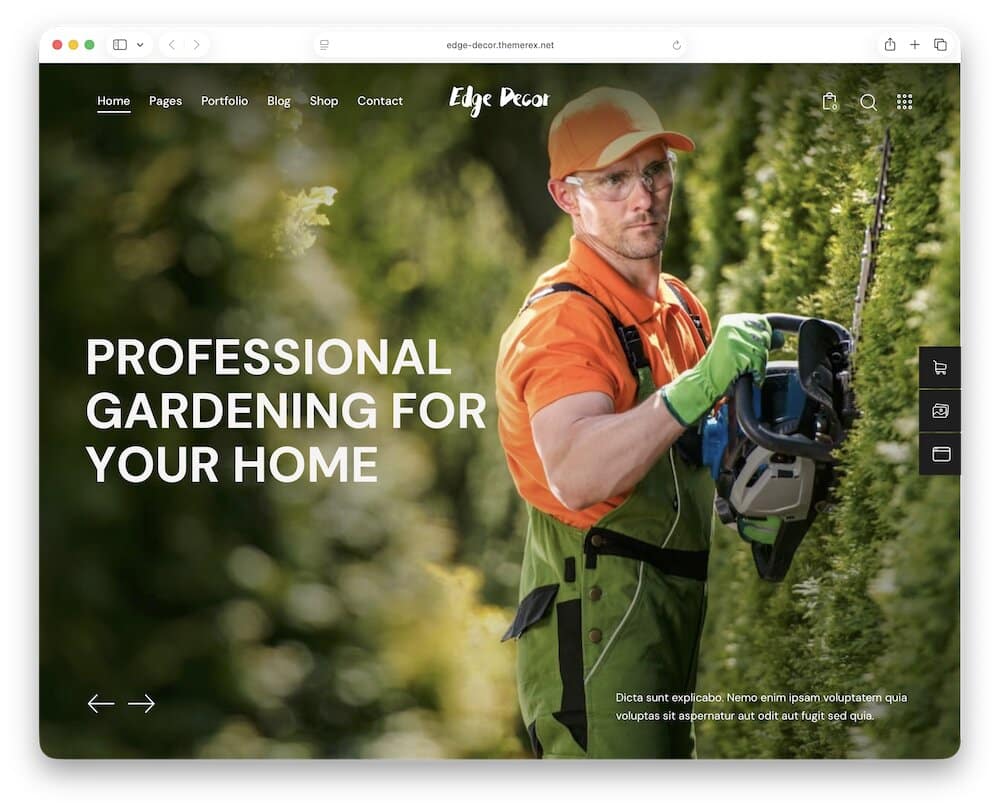 edge decor wordpress tree service theme