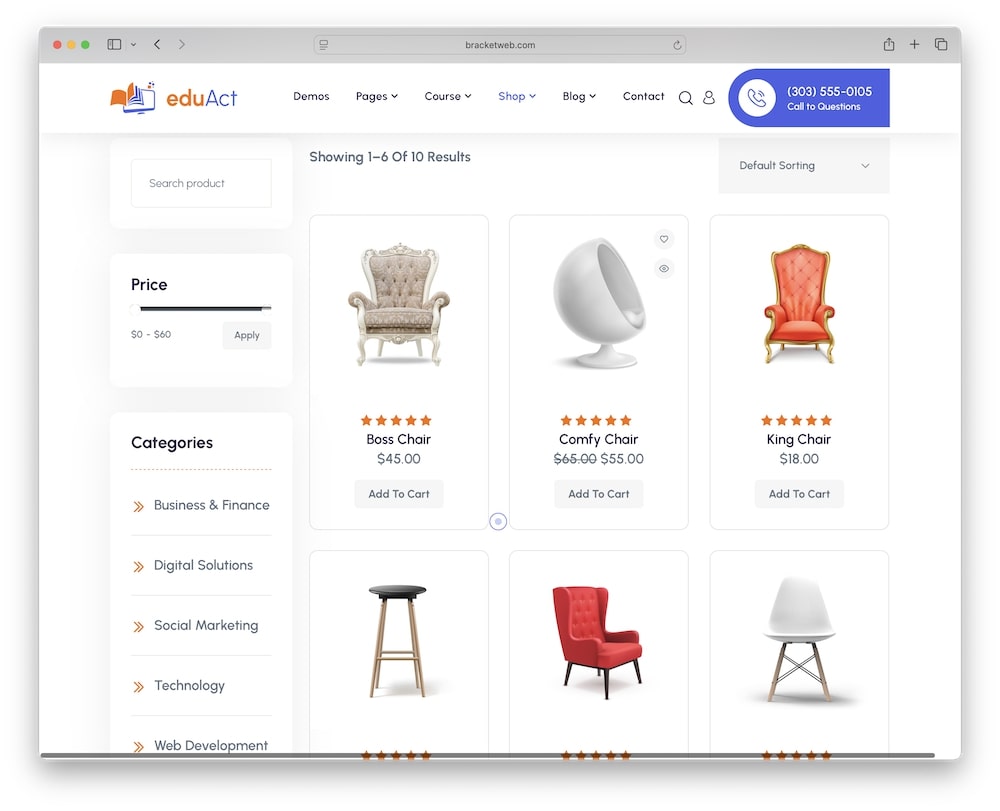 eduact wordpress theme woocommerce compatibility