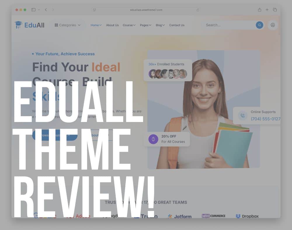 eduall wordpress theme review